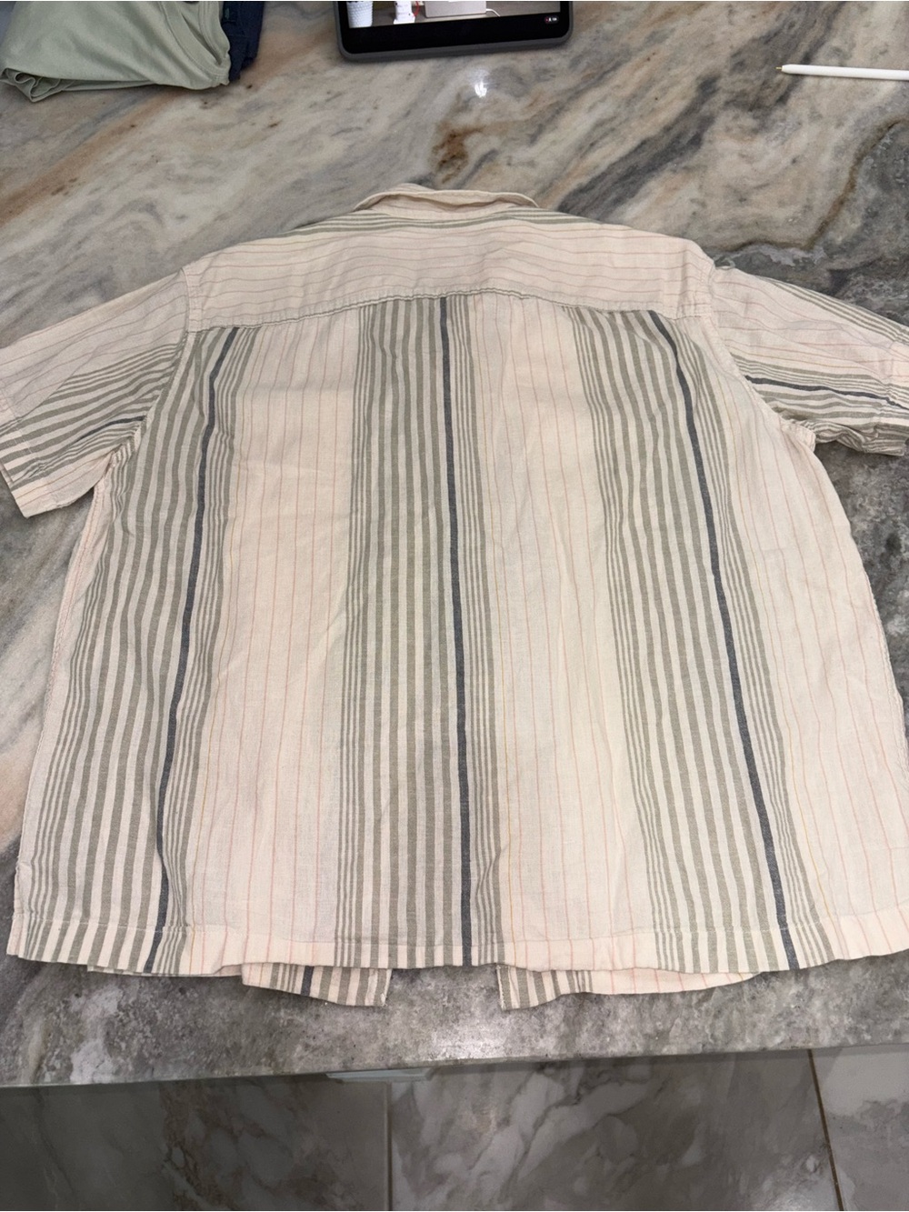 American Eagle Outfitters Poolside Striped Short-Sleeve Button-Down Shirt - Picture 5 of 8